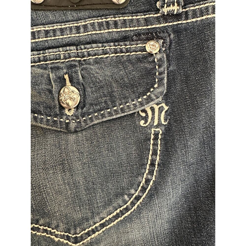 Miss Me Y2K Medium Blue Denim JS448OH16 Solid Flap Pocket Shorts Size 29 NWT - Picture 11 of 16